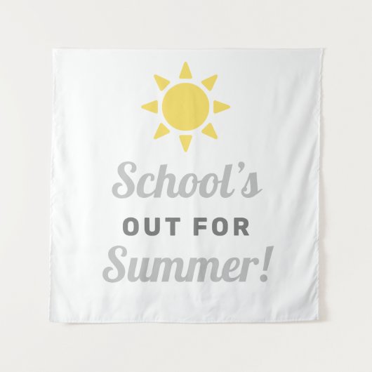 Schulen für den sommerlichen grauen gelben Sonnens Wandteppich (Vorderseite)