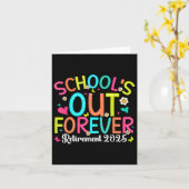 Schulen für immer wieder müde Lehrer 2025 Groovy R Karte (Gelbe Blume)