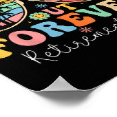 Schulen für immer wieder müde Lehrer 2025 Groovy R Poster (Ecke)