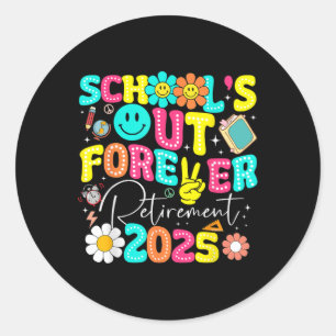 Schulen für immer wieder müde Lehrer Altersversorg Runder Aufkleber