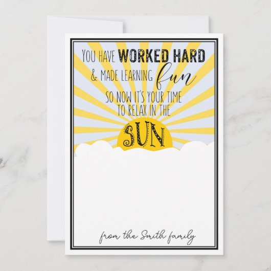 Schulen für Sommerpädagogik CARDHOLDER Einladung (Vorderseite)