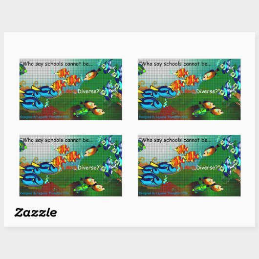 Schulen sind unterschiedlich rechteckiger aufkleber (Blatt)