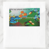 Schulen sind unterschiedlich rechteckiger aufkleber (Tasche)