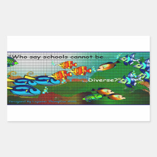 Schulen sind unterschiedlich rechteckiger aufkleber