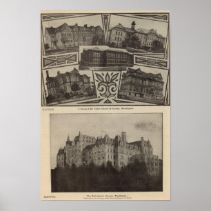 Schulen, Tacoma, Wäsche Poster