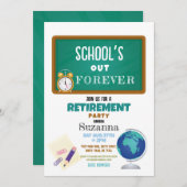 Schulen Unser Lehrer für das Party "Bewährte Alter Einladung (Vorne/Hinten)