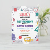 Schulen Unser Lehrer für das Party "Bewährte Alter Einladung (Stehend Vorderseite)