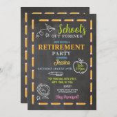 Schulen Unser Lehrer für das Party "Bewährte Alter Einladung (Vorne/Hinten)