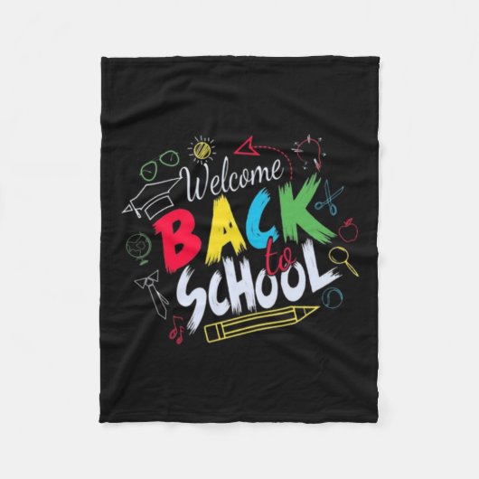 Schulen zurück fleecedecke (Vorderseite)