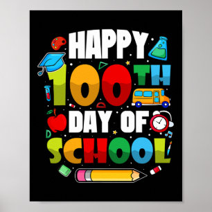Schüler 100 Tage Schullehrer 2023 Jungen und Poster