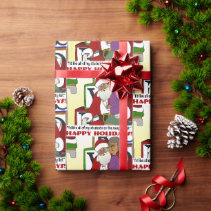 Schüler auf der unartigen Liste Gelb Geschenkpapier