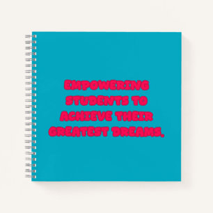 Schüler befähigen, ihre größten Träume zu verwirkl Notizblock