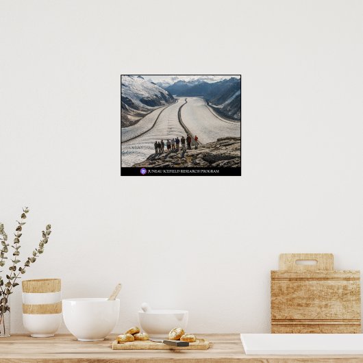 Schüler beobachten den Gilkey Trench in Alaska Poster (Küche)