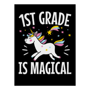 Schüler der 1. Klasse ist ein magisches Einhorn Poster