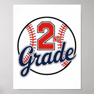 Schüler der 2. Klasse Baseball Zurück zur Schule B Poster