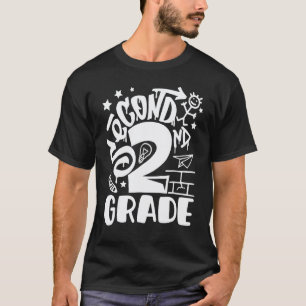 Schüler der 2. Klasse, erster Schultag, Lehrer, Zu T-Shirt