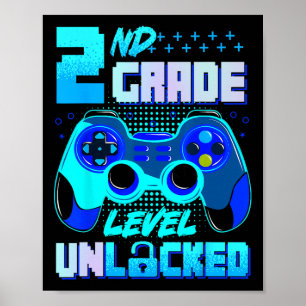 Schüler der 2. Klasse freigeschalteter Gamer-Junge Poster