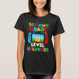 Schüler der 2. Klasse freigeschalteter Videospiele T-Shirt