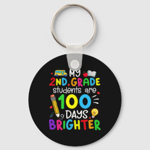 Schüler der 2. Klasse sind 100 Tage heller 100 Tag Schlüsselanhänger