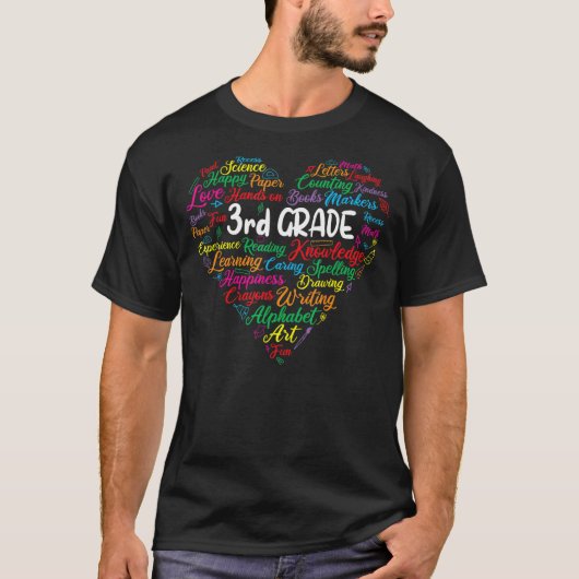 Schüler der dritten Klasse ging zurück zur Schule T-Shirt (Vorderseite)