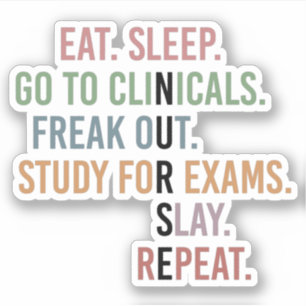 Schüler der Funny Nursing School Future Nurse Gesc Aufkleber