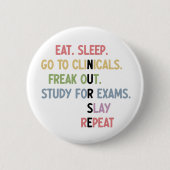 Schüler der Funny Nursing School Future Nurse Gesc Button (Vorderseite)