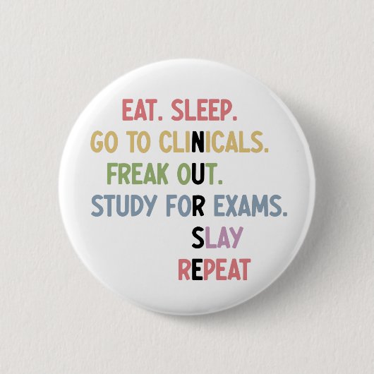 Schüler der Funny Nursing School Future Nurse Gesc Button (Vorderseite)