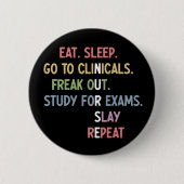 Schüler der Funny Nursing School Future Nurse Gesc Button (Vorderseite)