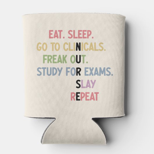 Schüler der Funny Nursing School Future Nurse Gesc Dosenkühler (Rückseite)