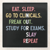 Schüler der Funny Nursing School Future Nurse Gesc Glasuntersetzer (Vorderseite)