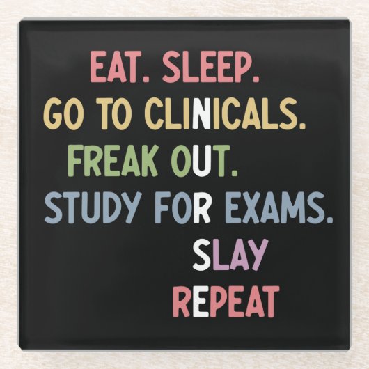 Schüler der Funny Nursing School Future Nurse Gesc Glasuntersetzer (Vorderseite)