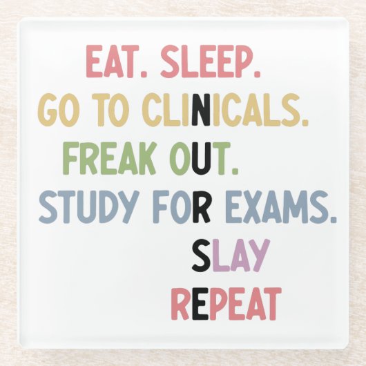 Schüler der Funny Nursing School Future Nurse Gesc Glasuntersetzer (Vorderseite)