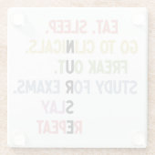 Schüler der Funny Nursing School Future Nurse Gesc Glasuntersetzer (Rückseite)