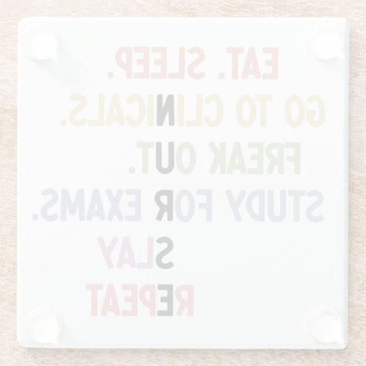 Schüler der Funny Nursing School Future Nurse Gesc Glasuntersetzer (Rückseite)