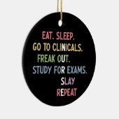 Schüler der Funny Nursing School Future Nurse Gesc Keramik Ornament (Rechts)