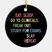 Schüler der Funny Nursing School Future Nurse Gesc Keramik Ornament (Vorne)