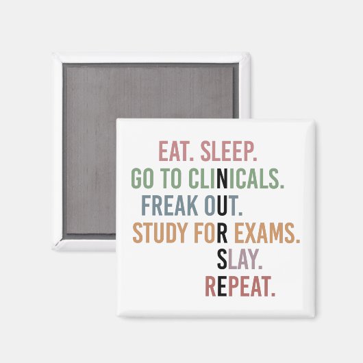 Schüler der Funny Nursing School Future Nurse Gesc Magnet (Vorderseite/Rückseite)