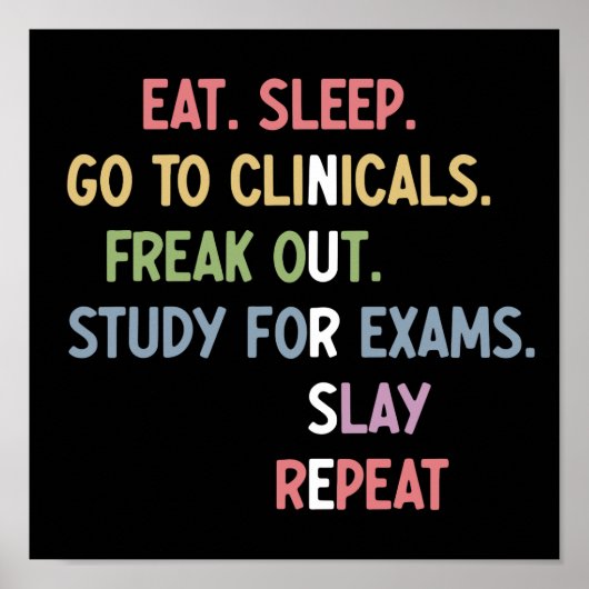 Schüler der Funny Nursing School Future Nurse Gesc Poster (Vorne)