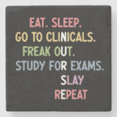 Schüler der Funny Nursing School Future Nurse Gesc Steinuntersetzer (Vorderseite)