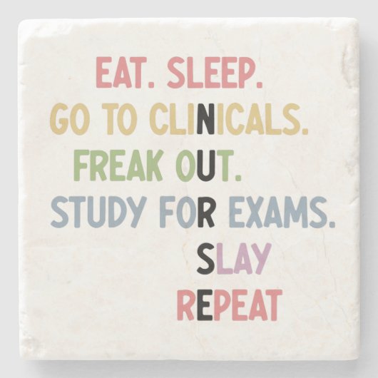 Schüler der Funny Nursing School Future Nurse Gesc Steinuntersetzer (Vorderseite)