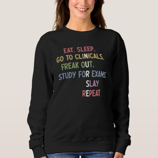 Schüler der Funny Nursing School Future Nurse Gesc Sweatshirt (Vorderseite)