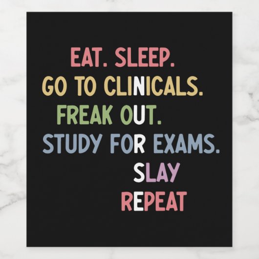 Schüler der Funny Nursing School Future Nurse Gesc Weinetikett (Einzelnes Label)