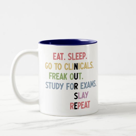 Schüler der Funny Nursing School Future Nurse Gesc Zweifarbige Tasse (Links)