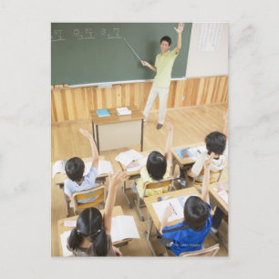 Schüler der Grundschule Postkarte