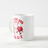 Schüler gestohlen, Herz groovy Valentinstag Lehrer Kaffeetasse (Vorderseite Links)