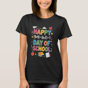 Schüler Gleichung Lehrer lösen Mathematik 100 Tage T-Shirt