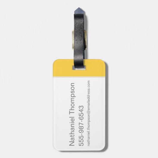 Schüler HUFFLEPUFF™ Harry Potters | HOGWARTS™ Gepäckanhänger (Rückseite vertikal)