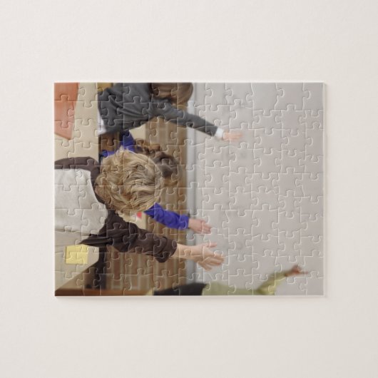 Schüler im Klassenzimmer Puzzle (Horizontal)