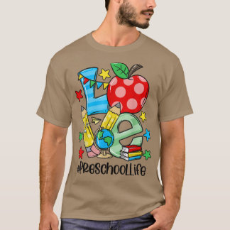 Schüler im Vorschulalter glücklich ersten letzten T-Shirt