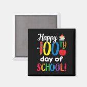 Schüler Kinder Lehrer Geschenk zum 100. Schultag Magnet (Vorderseite/Rückseite)
